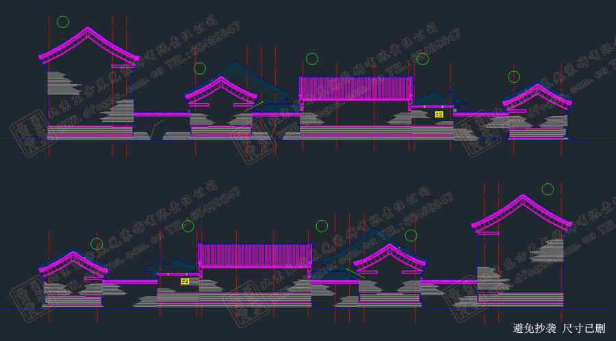 農村中式會所施工圖