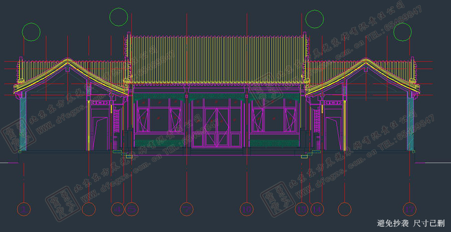 兩進中式施工圖