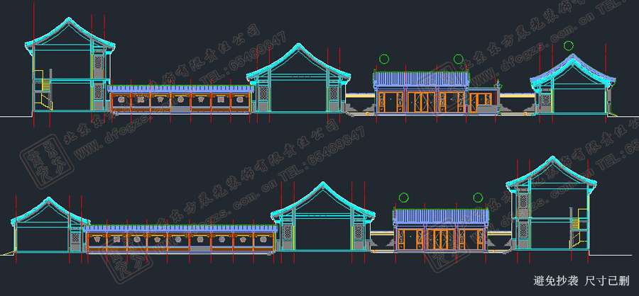 四合院側(cè)面設(shè)計圖